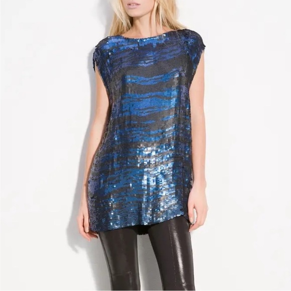 Pierre Balmain Sequin Zebra Stripe Tunic - Picture 2 of 9